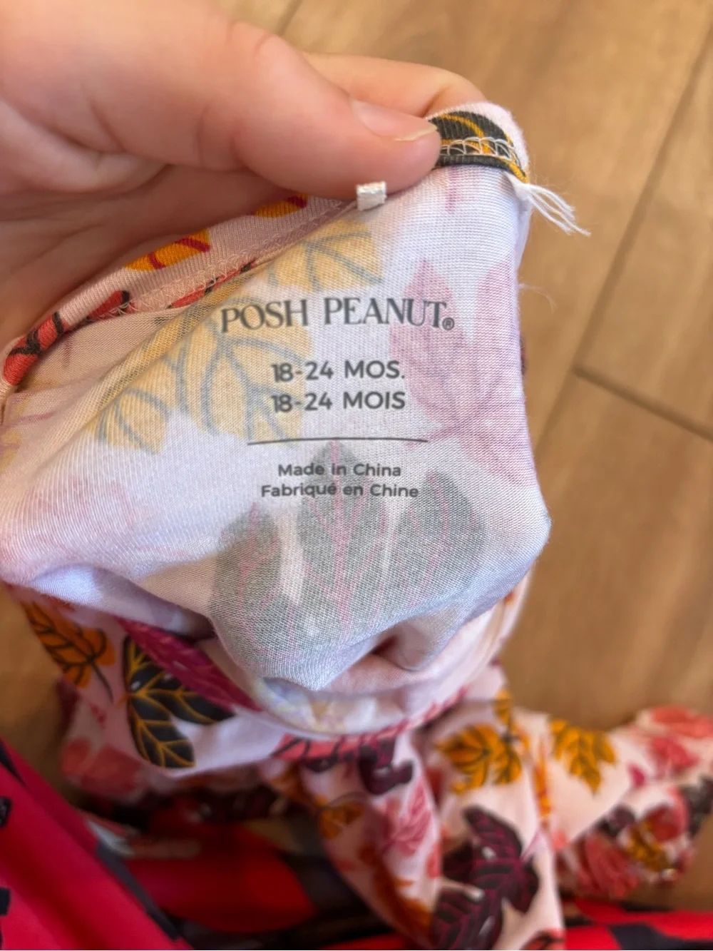 Posh Peanut Autumn Leaf Print Baby Pajama romper